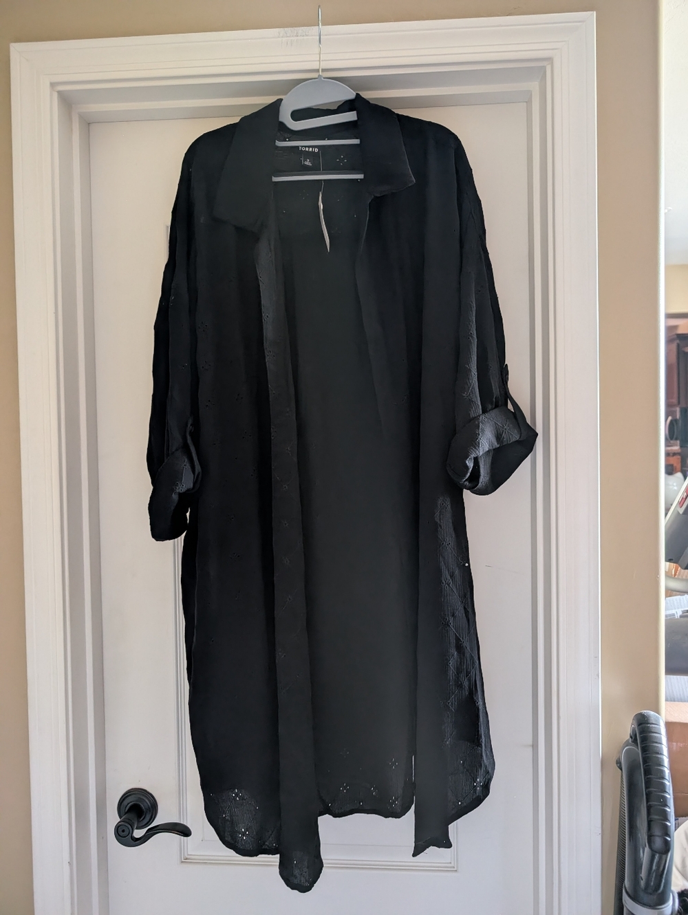 Torrid black eyelet kimono shirt Size 3X